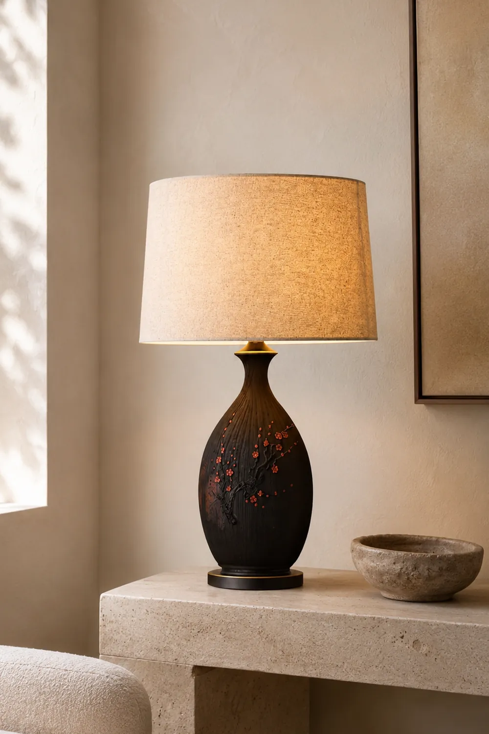 Plum Ceramic Table Lamp - Lumpaz