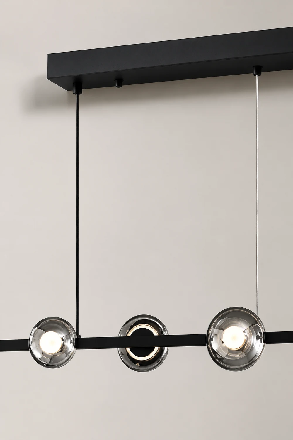 Brass Bar Glass Chandelier - Lumpaz