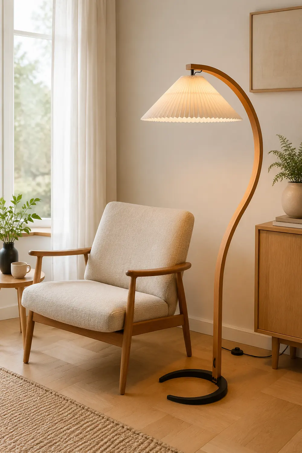 Caprani Wooden Floor Lamp - Lumpaz
