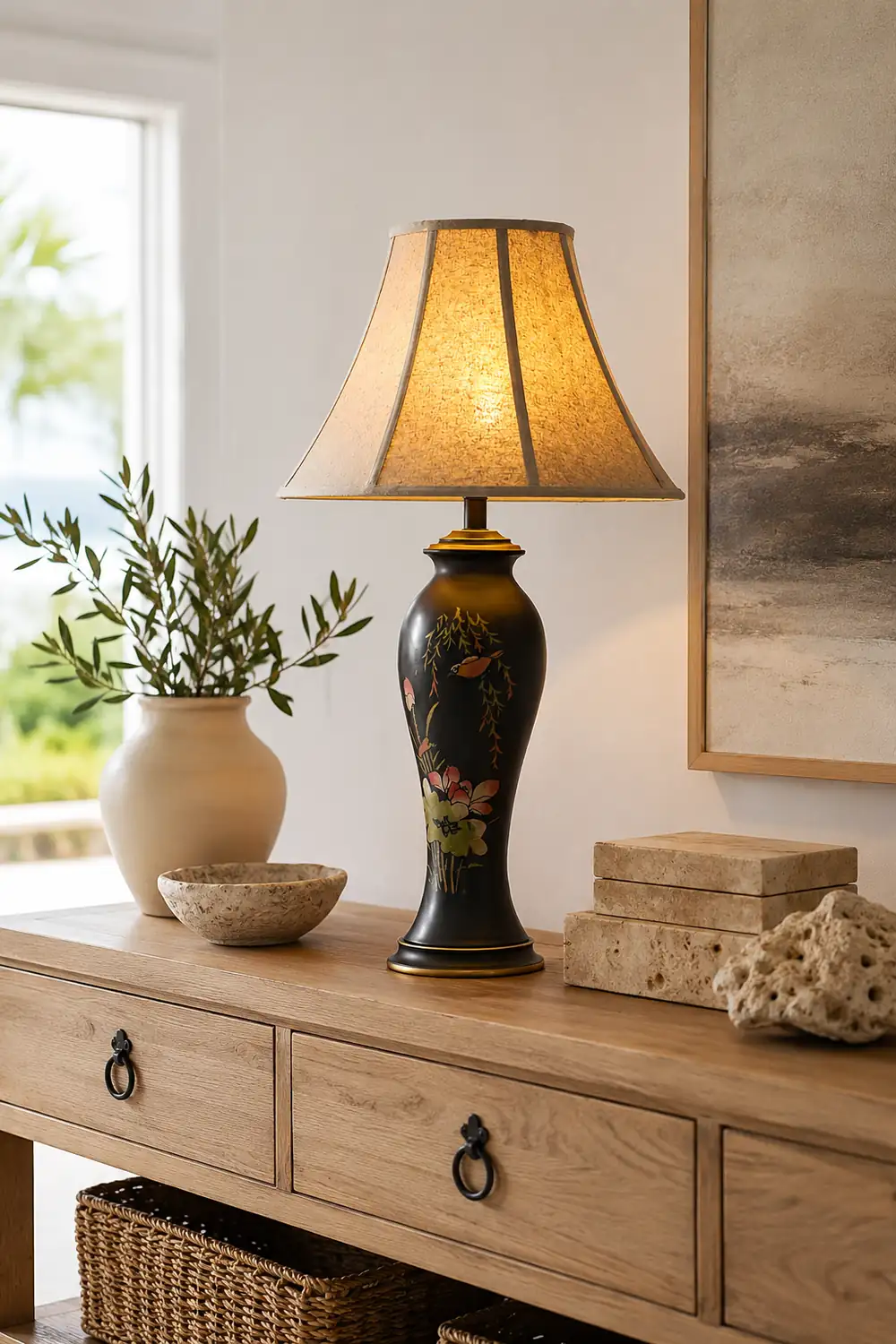 Lotus Ceramic Table Lamp - Lumpaz