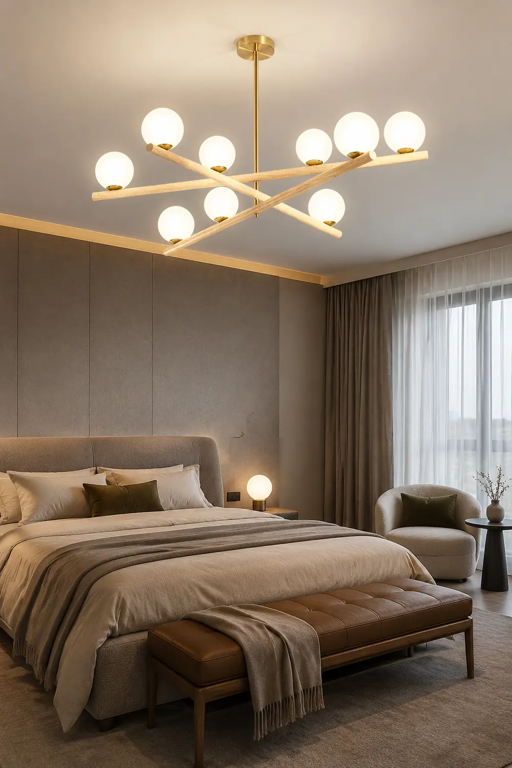 Line Ball Chandelier - Lumpaz