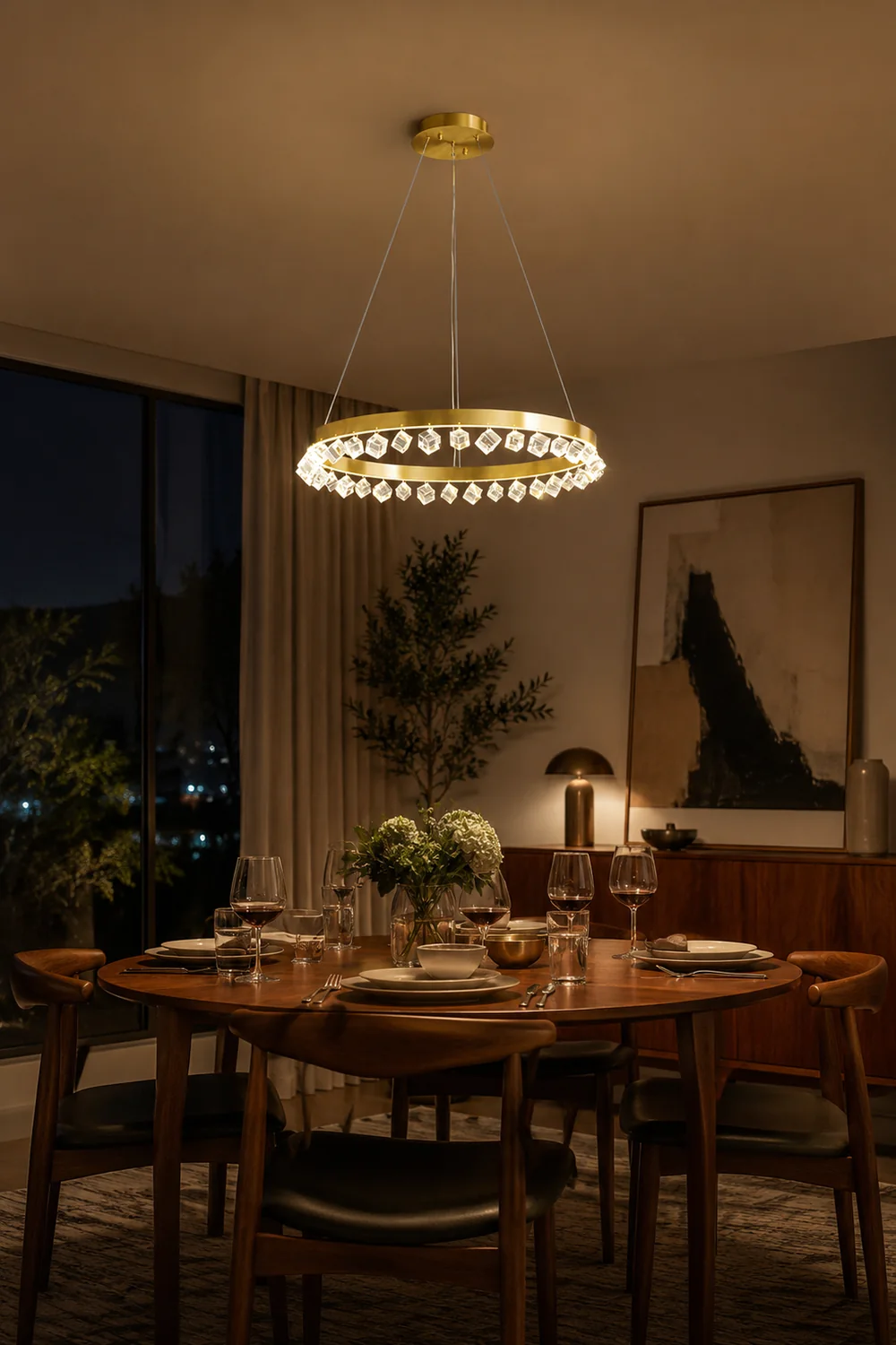Loop Crystal Chandelier - Lumpaz