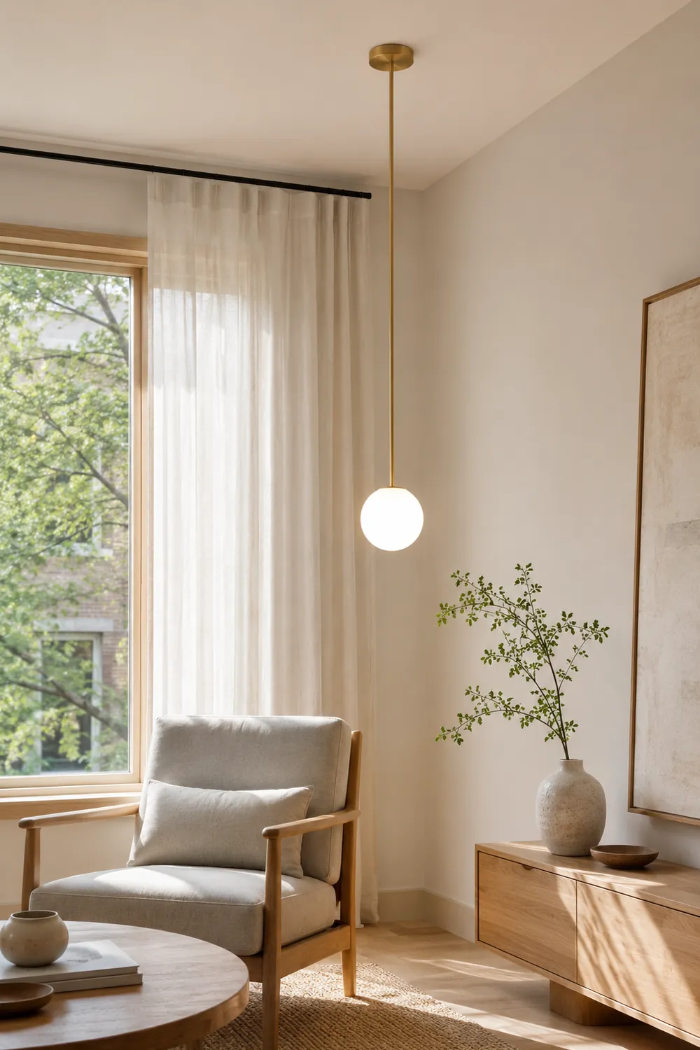 Brass Architectural Pendant Light - Lumpaz