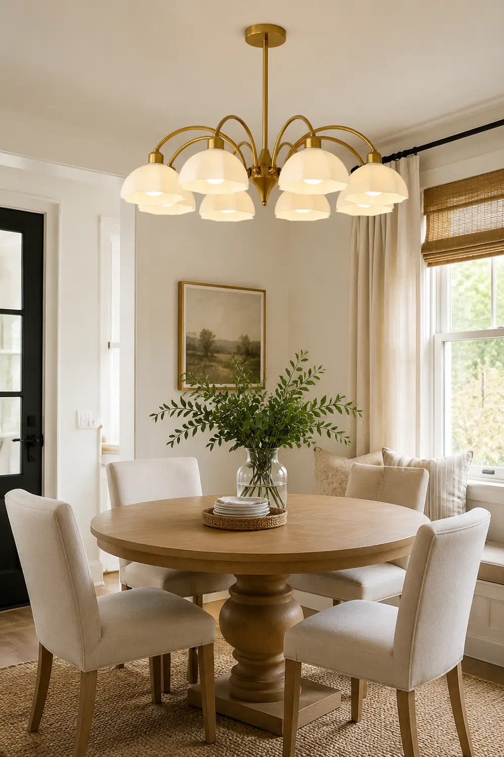 Frosted Glass Bell Chandelier - Lumpaz