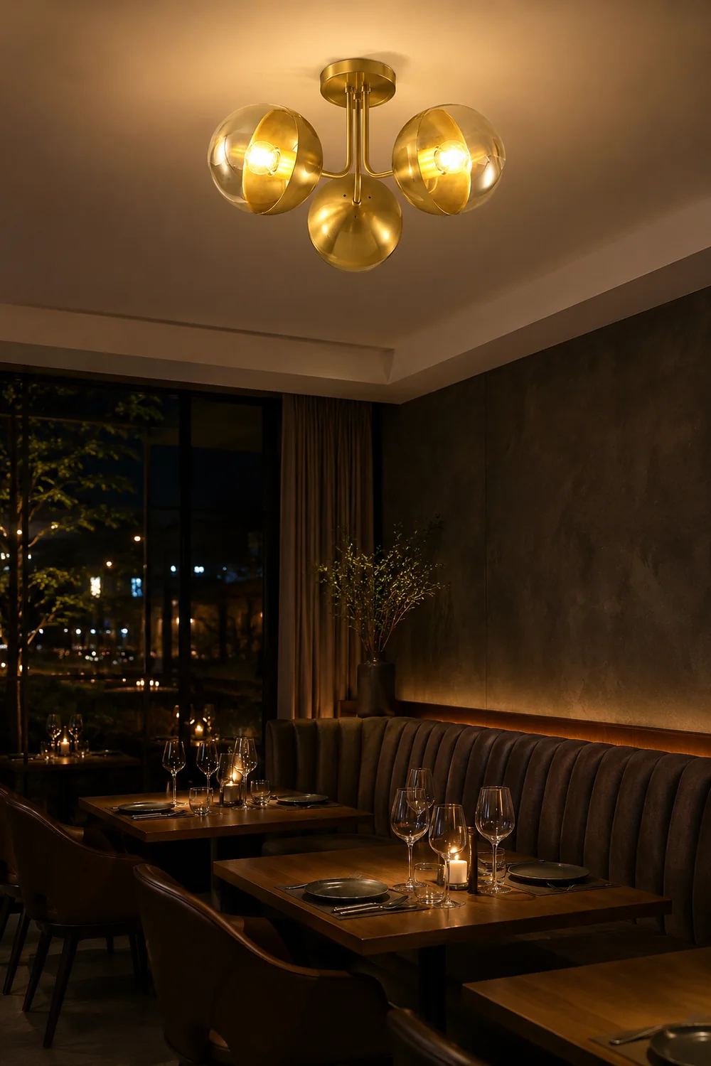 Brass Globulars Ceiling Lamp - Lumpaz