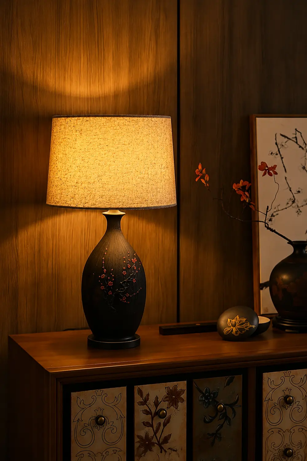 Plum Ceramic Table Lamp - Lumpaz
