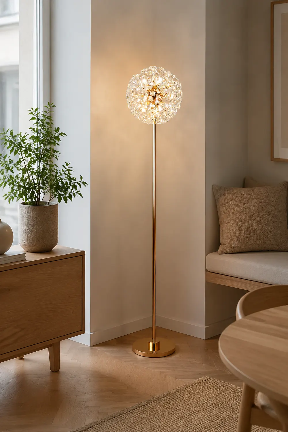 Crystal Dandelion Floor Lamp - Lumpaz