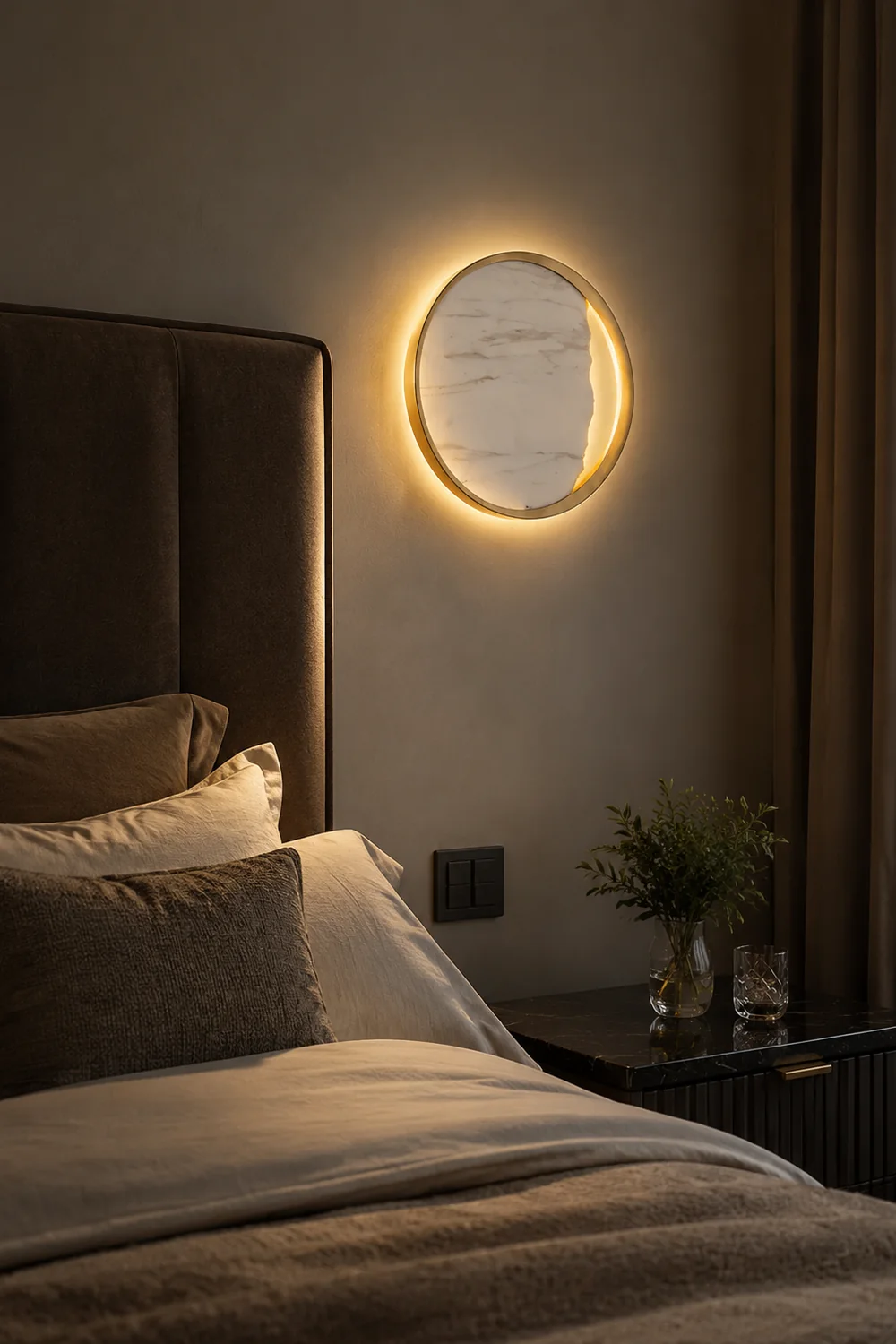 Eclipse Marble Wall Lamp - Lumpaz