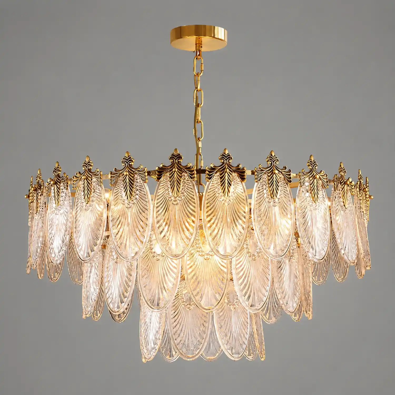 Brass Leaves Chandelier - Lumpaz