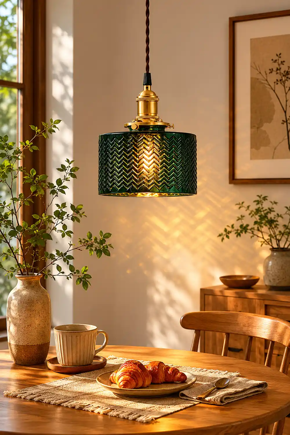 Green Glass Pendant Lamp - Lumpaz