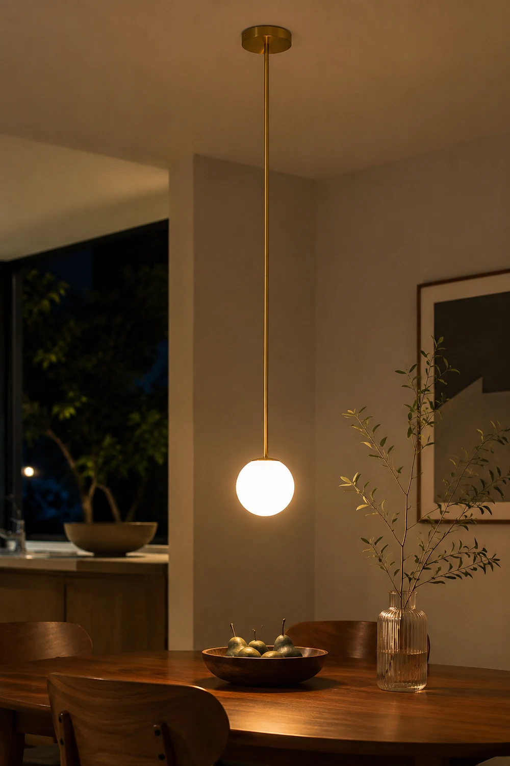 Brass Architectural Pendant Light - Lumpaz
