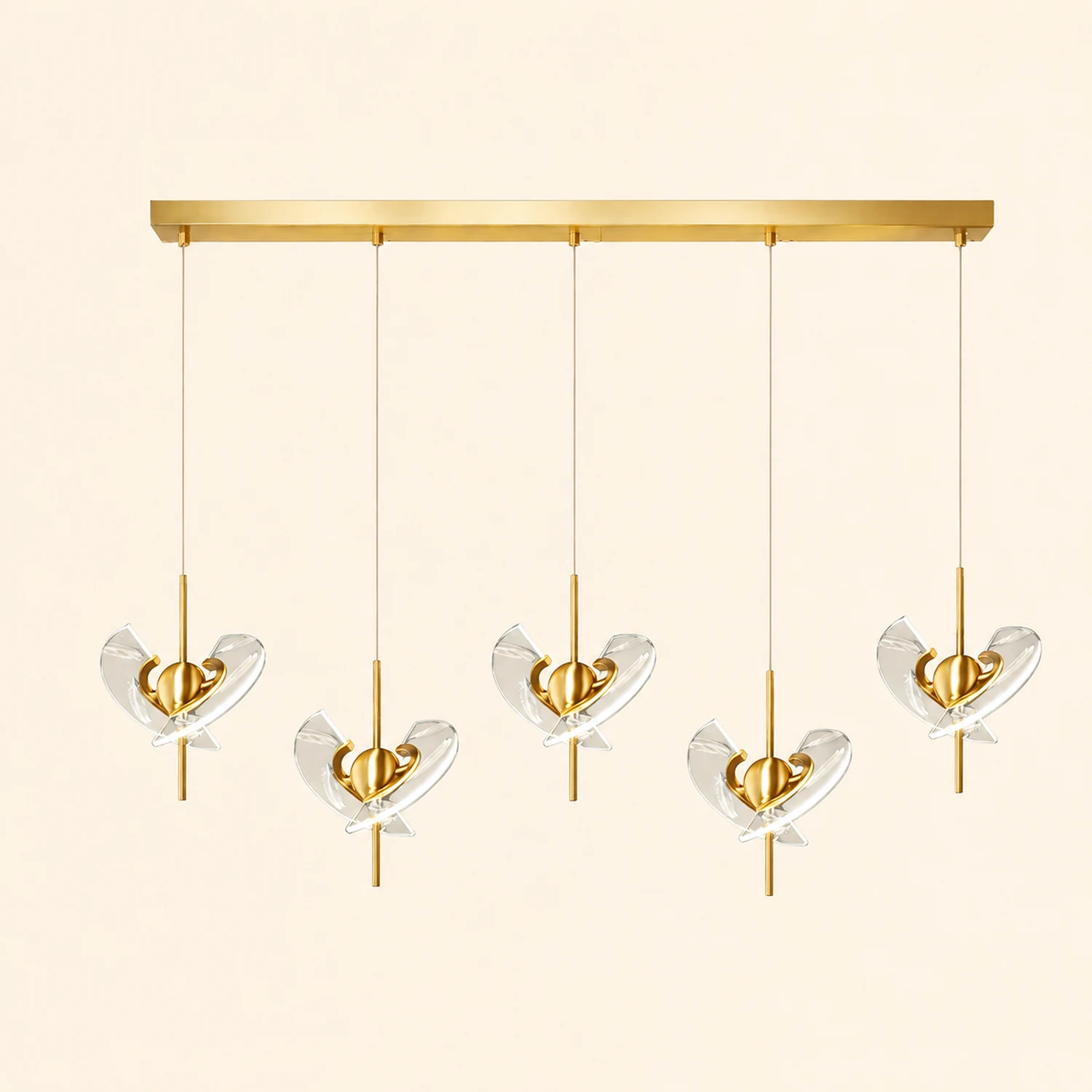 Brass Feather Pendant Lamp - Lumpaz