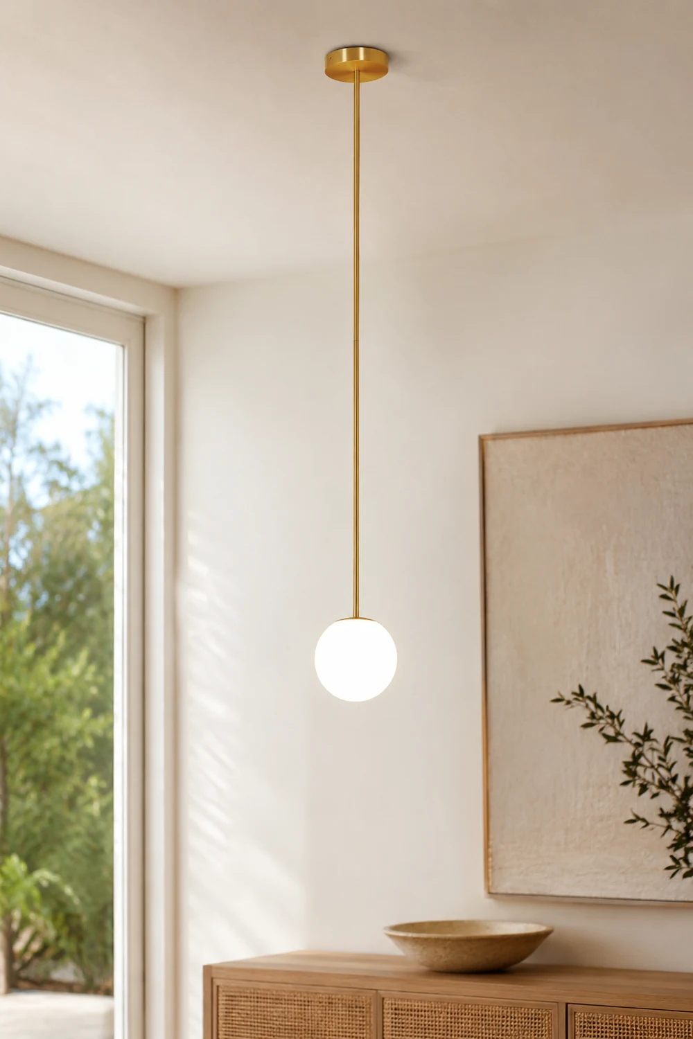 Brass Architectural Pendant Light - Lumpaz