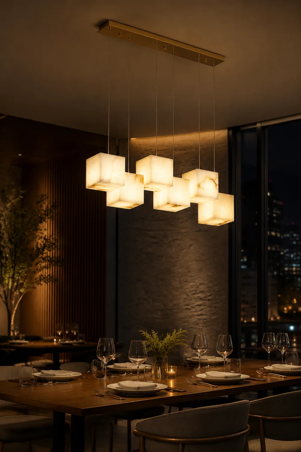 Marble Box Chandelier - Lumpaz
