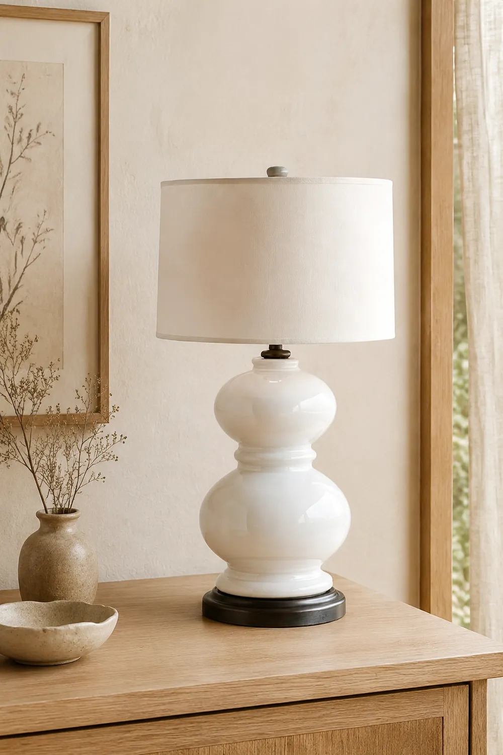 Ceramic Gourd Table Lamp - Lumpaz