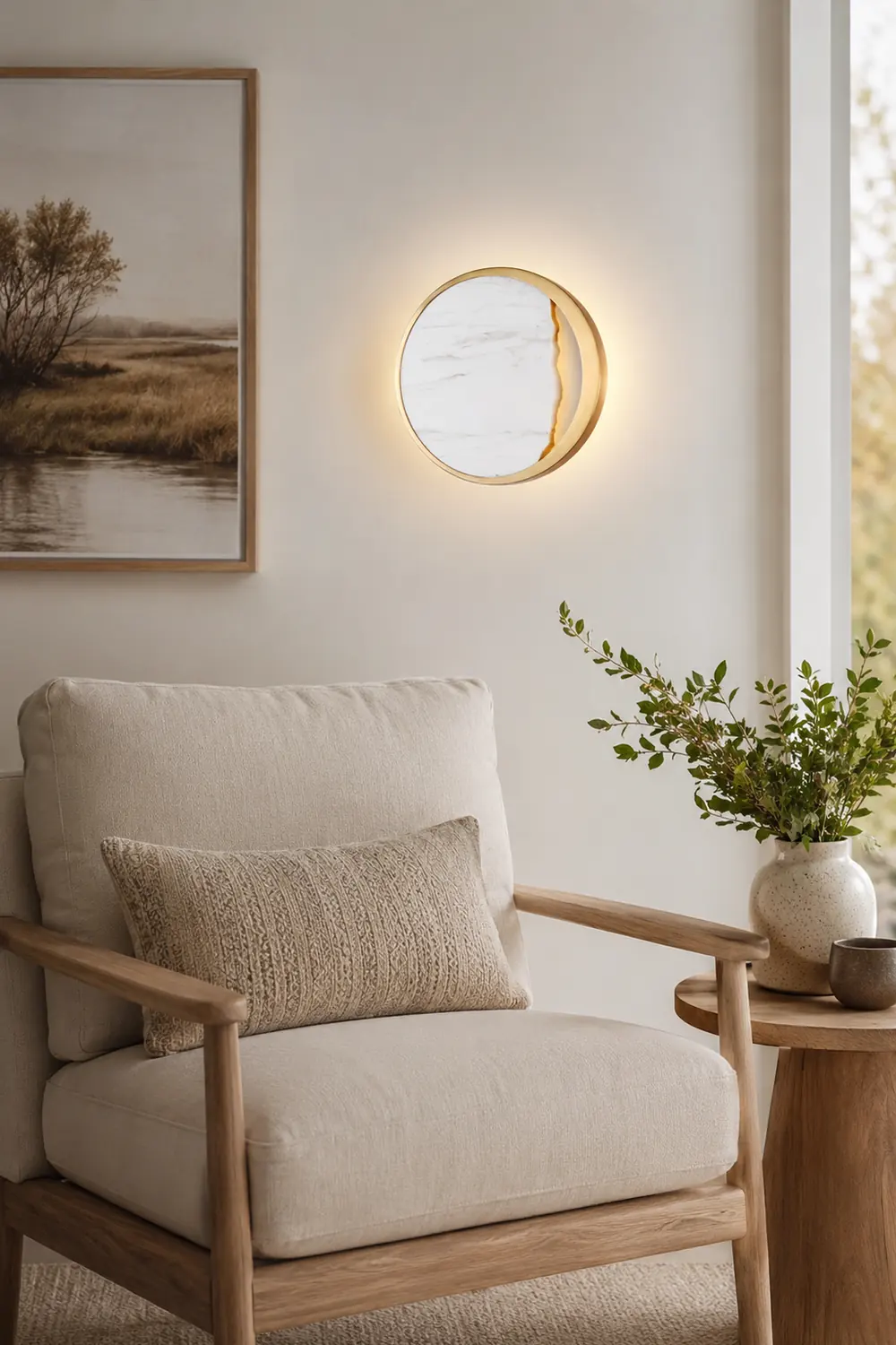Eclipse Marble Wall Lamp - Lumpaz