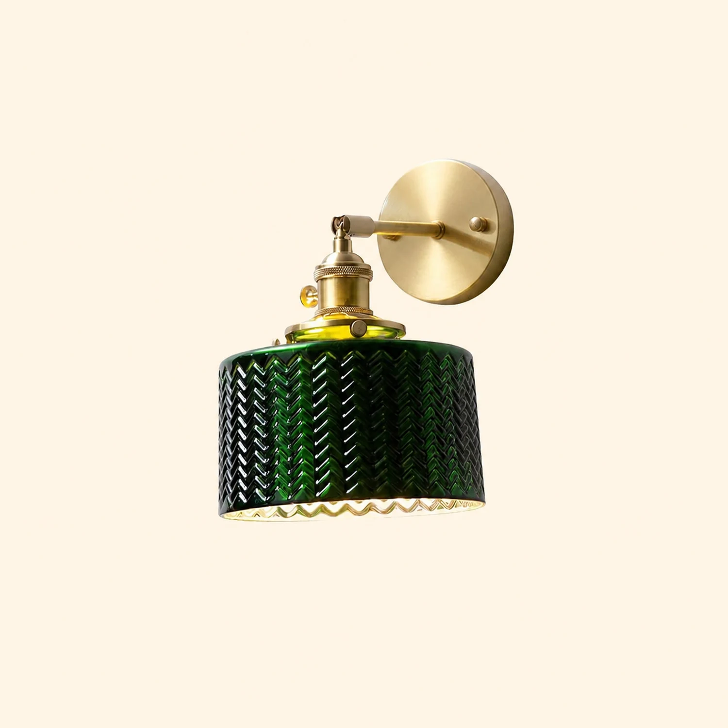 Green Glass Wall Lamp - Lumpaz