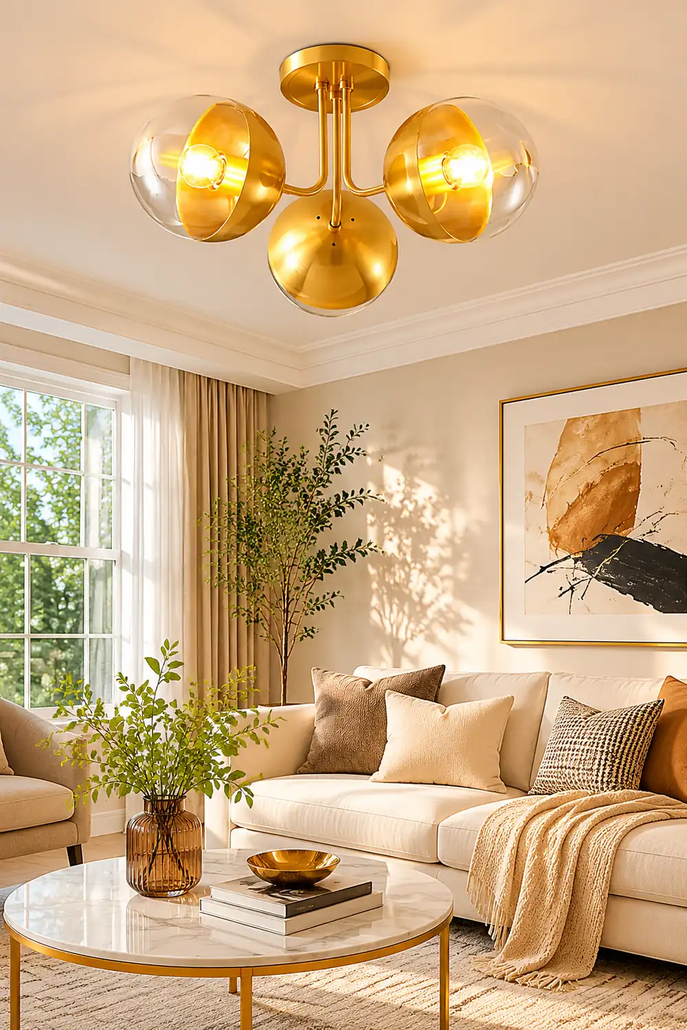 Brass Globulars Ceiling Lamp - Lumpaz