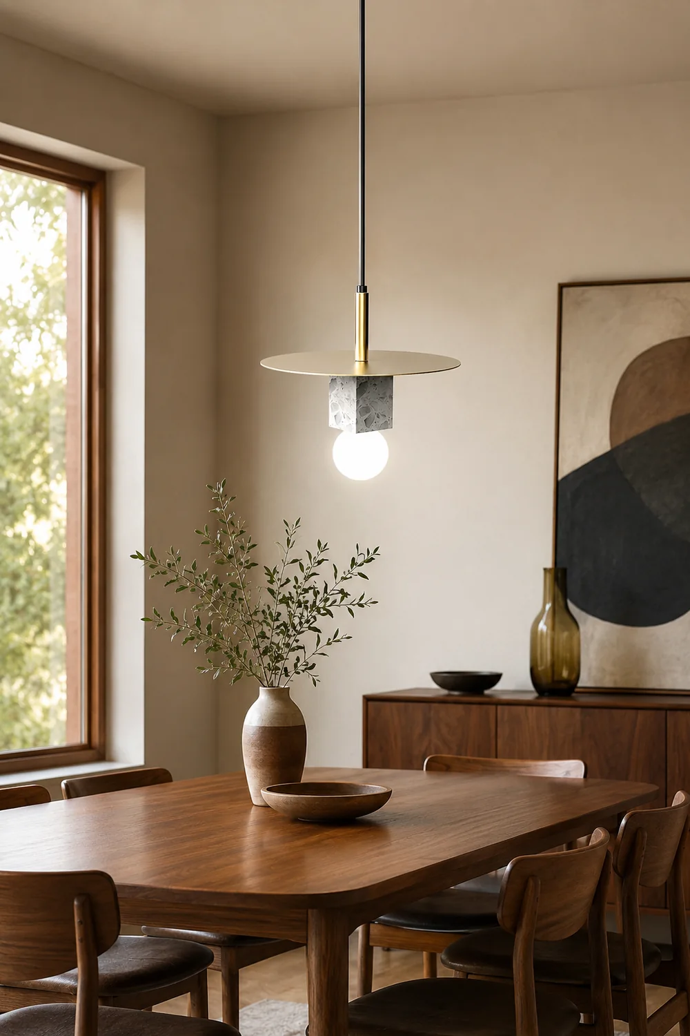 Stone Square Pendant Lamp - Lumpaz