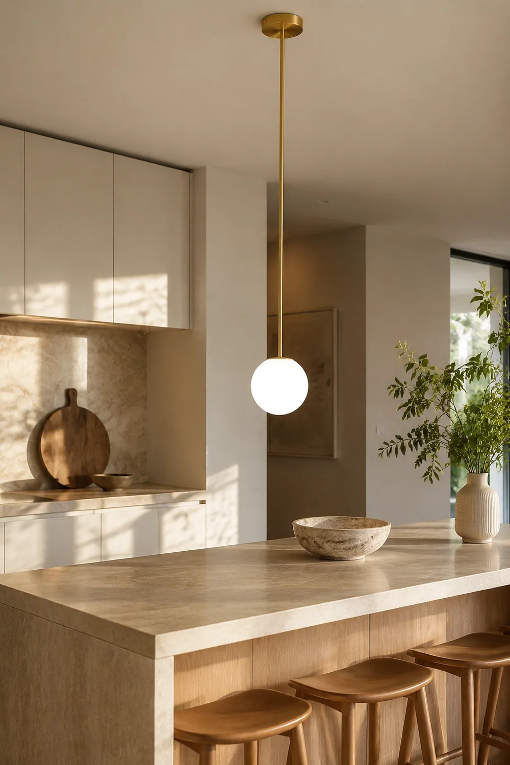 Brass Architectural Pendant Light - Lumpaz