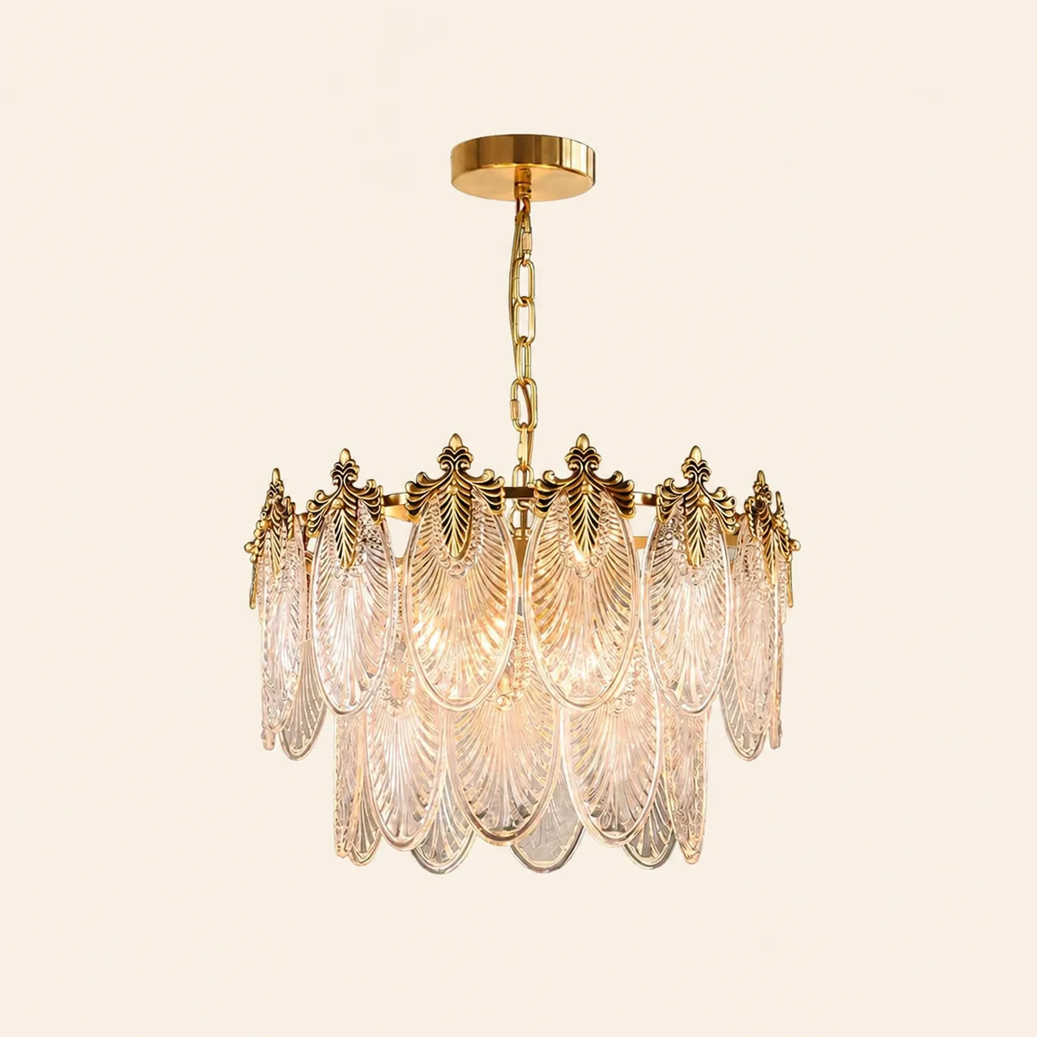 Brass Leaves Chandelier - Lumpaz