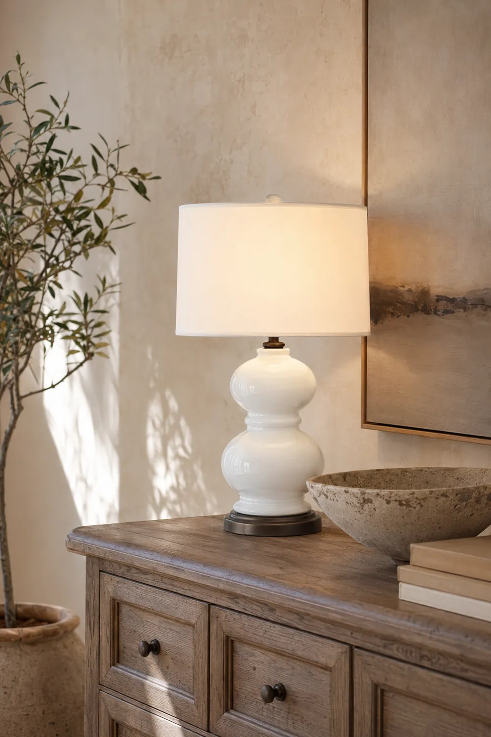 Ceramic Gourd Table Lamp - Lumpaz