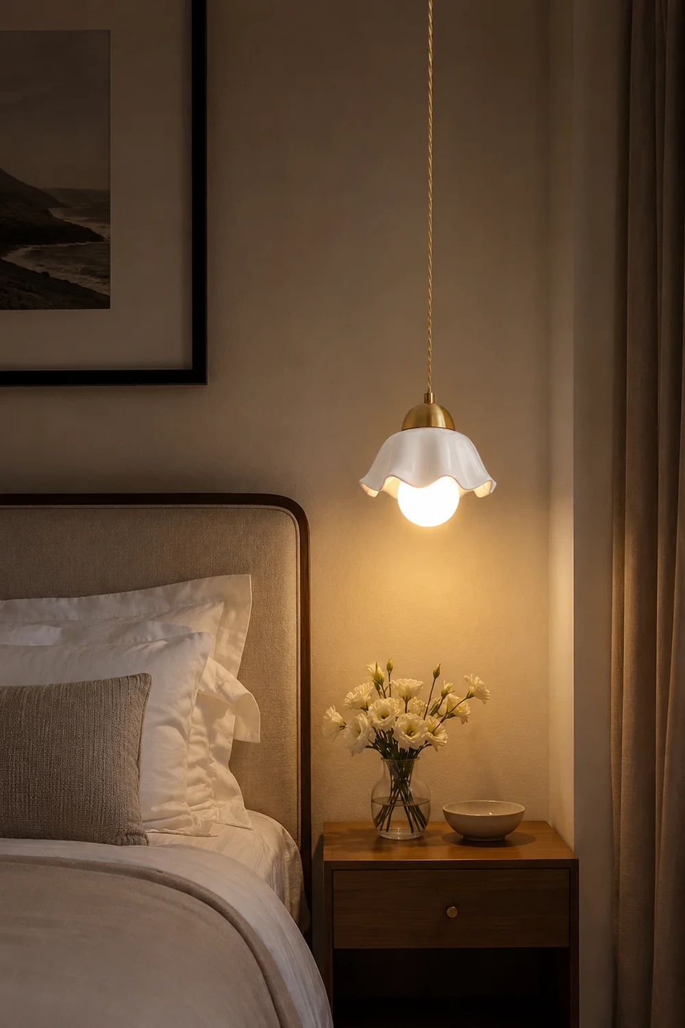 Ceramics Floral Pendant Light - Lumpaz