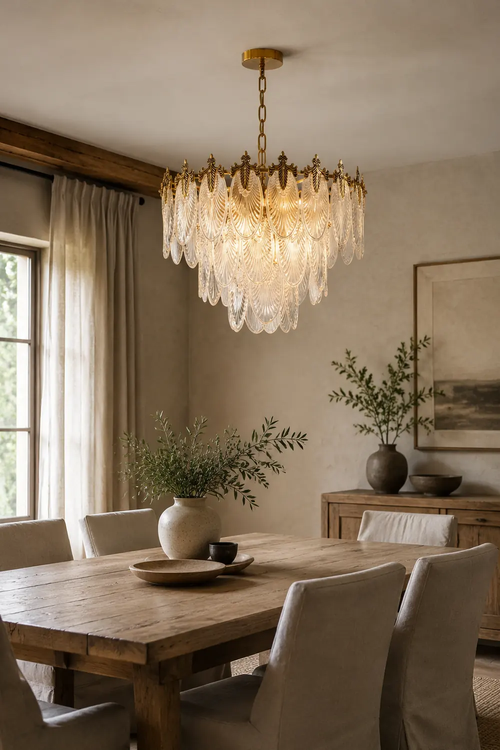 Brass Leaves Chandelier - Lumpaz