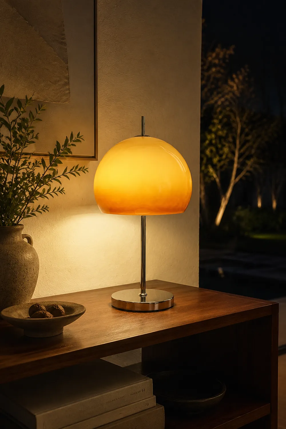Mushroom Brown Table Lamp - Lumpaz