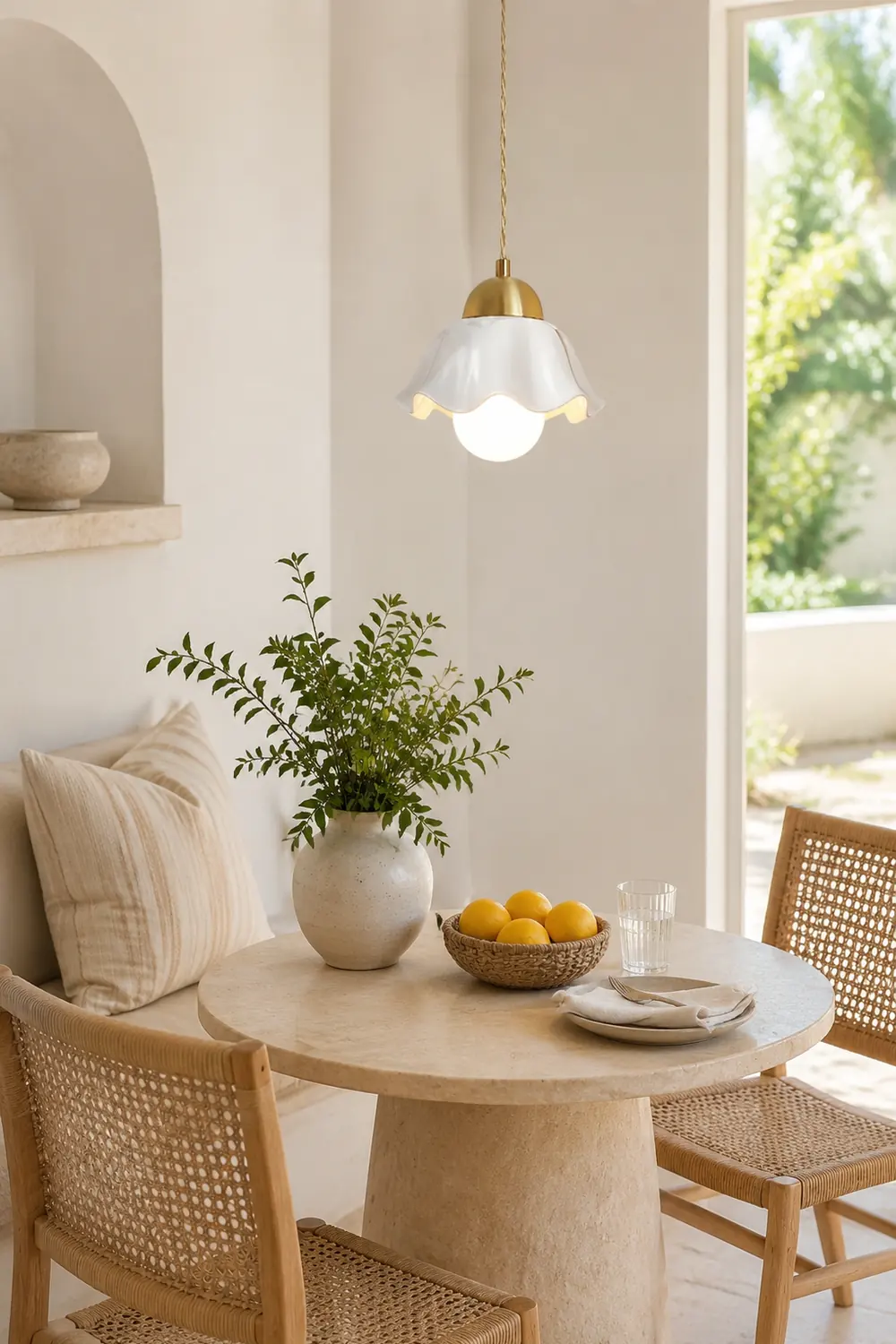 Ceramics Floral Pendant Light - Lumpaz