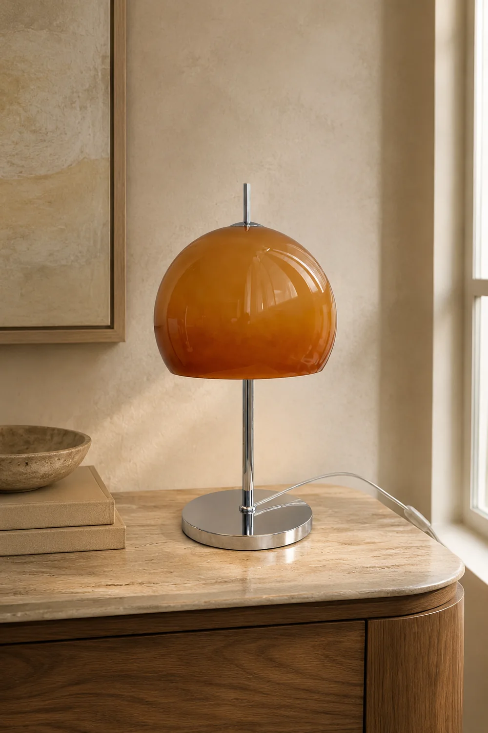 Mushroom Brown Table Lamp - Lumpaz