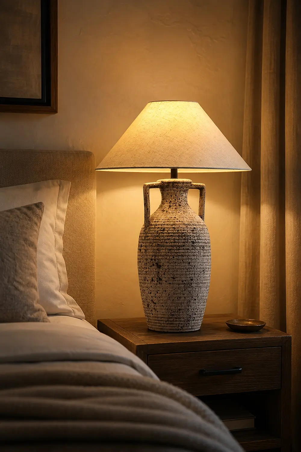 Speckled Ceramic Table Lamp - Lumpaz