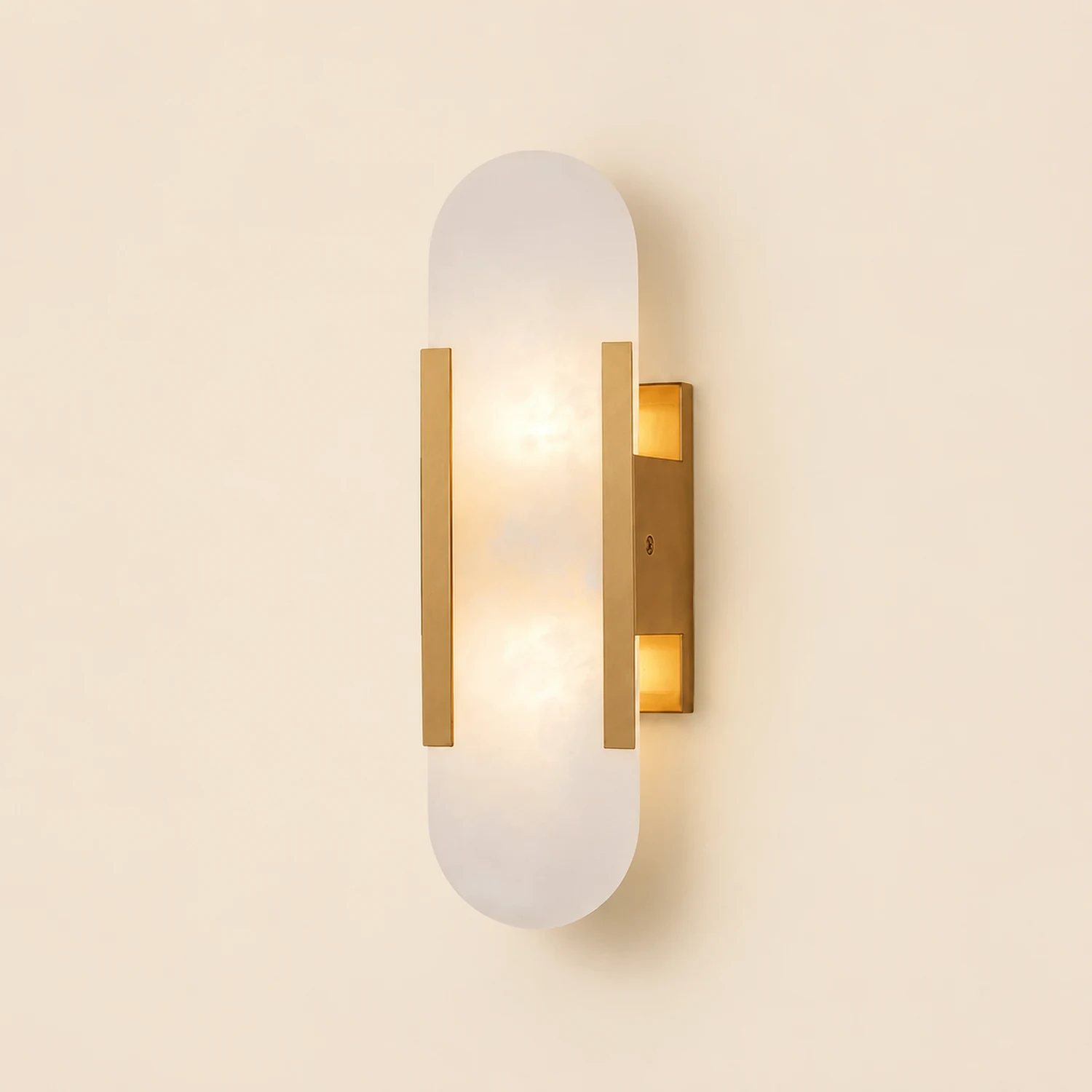 Geometric Harmony Alabaster Wall Lamp - Lumpaz