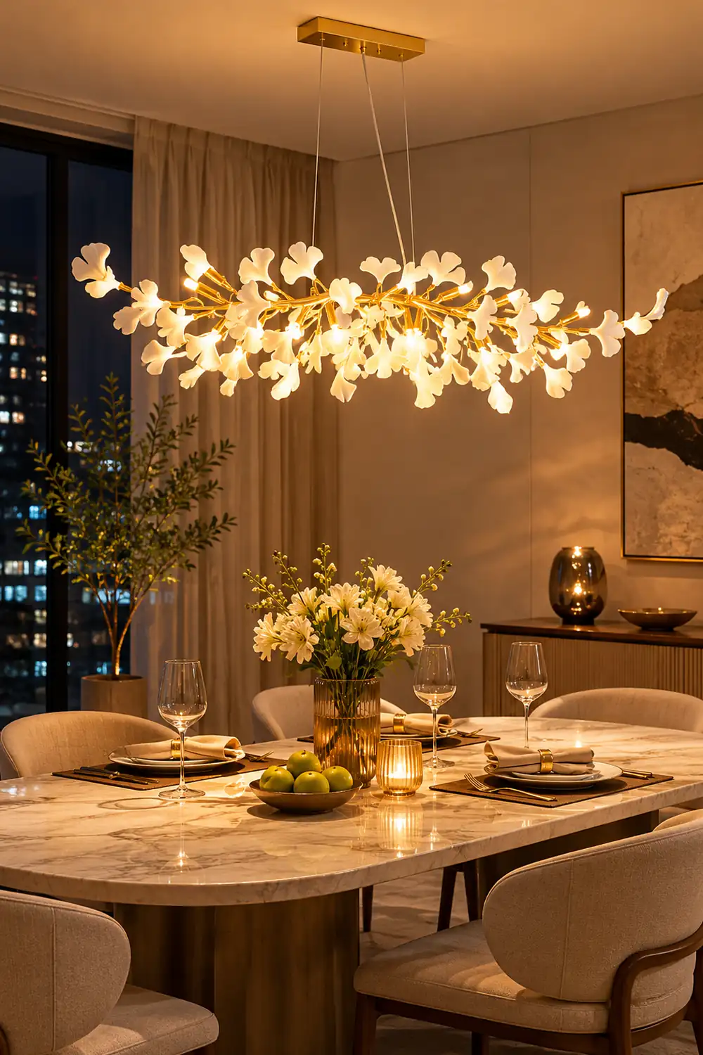 Gingko Chandelier D - Lumpaz