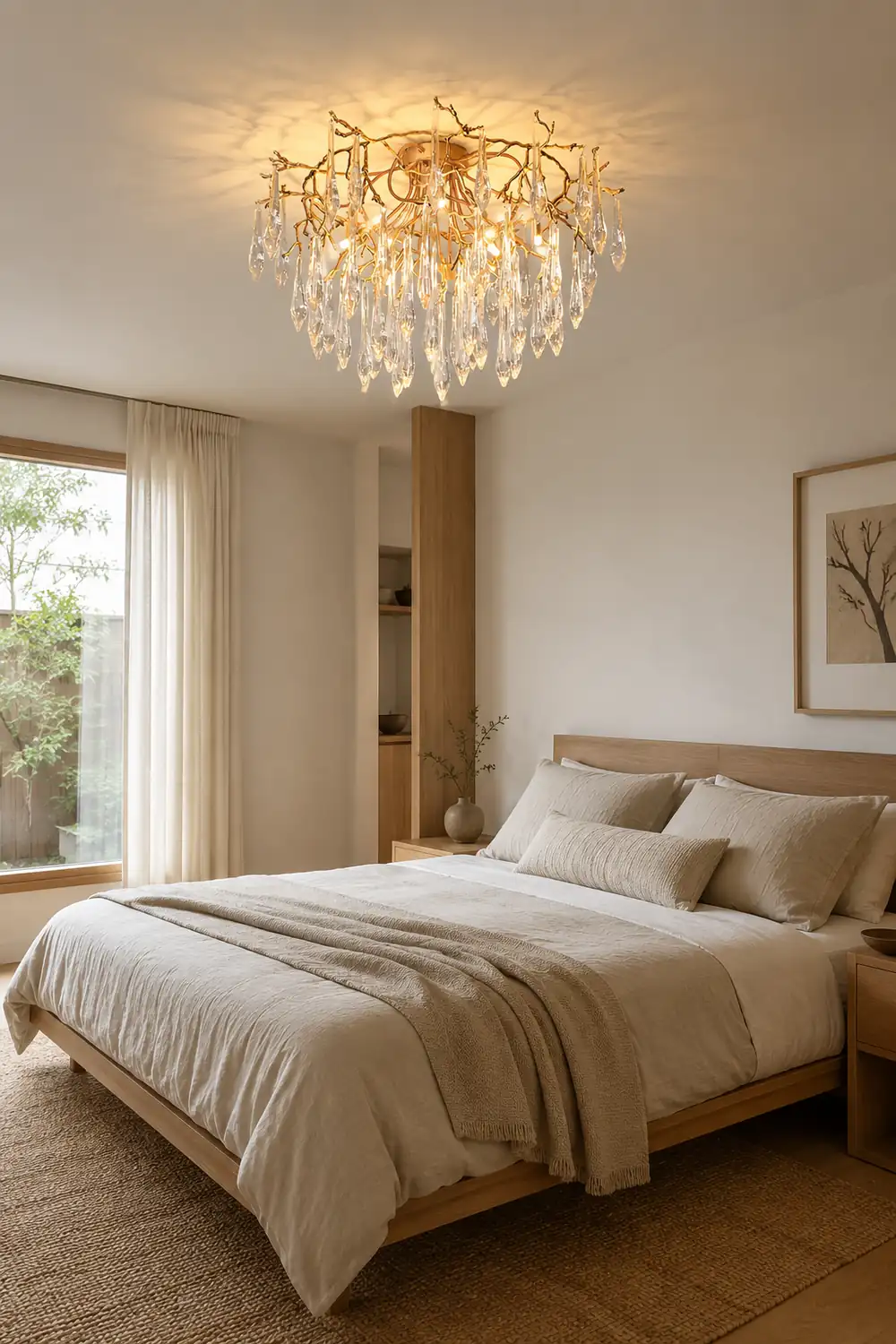 Teardrop Round Crystal Ceiling Lamp - Lumpaz