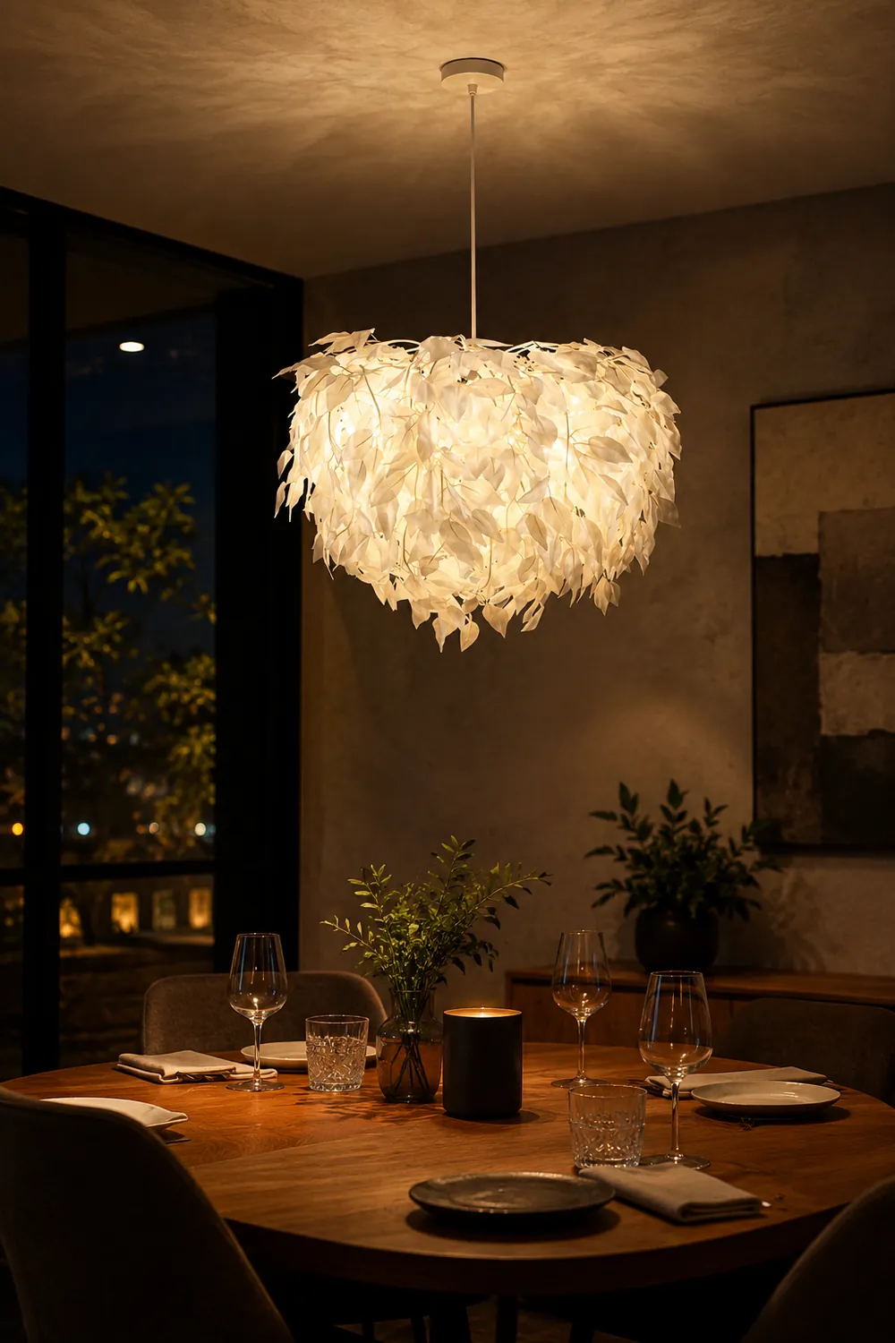 Plastic Leaves Pendant Lamp - Lumpaz