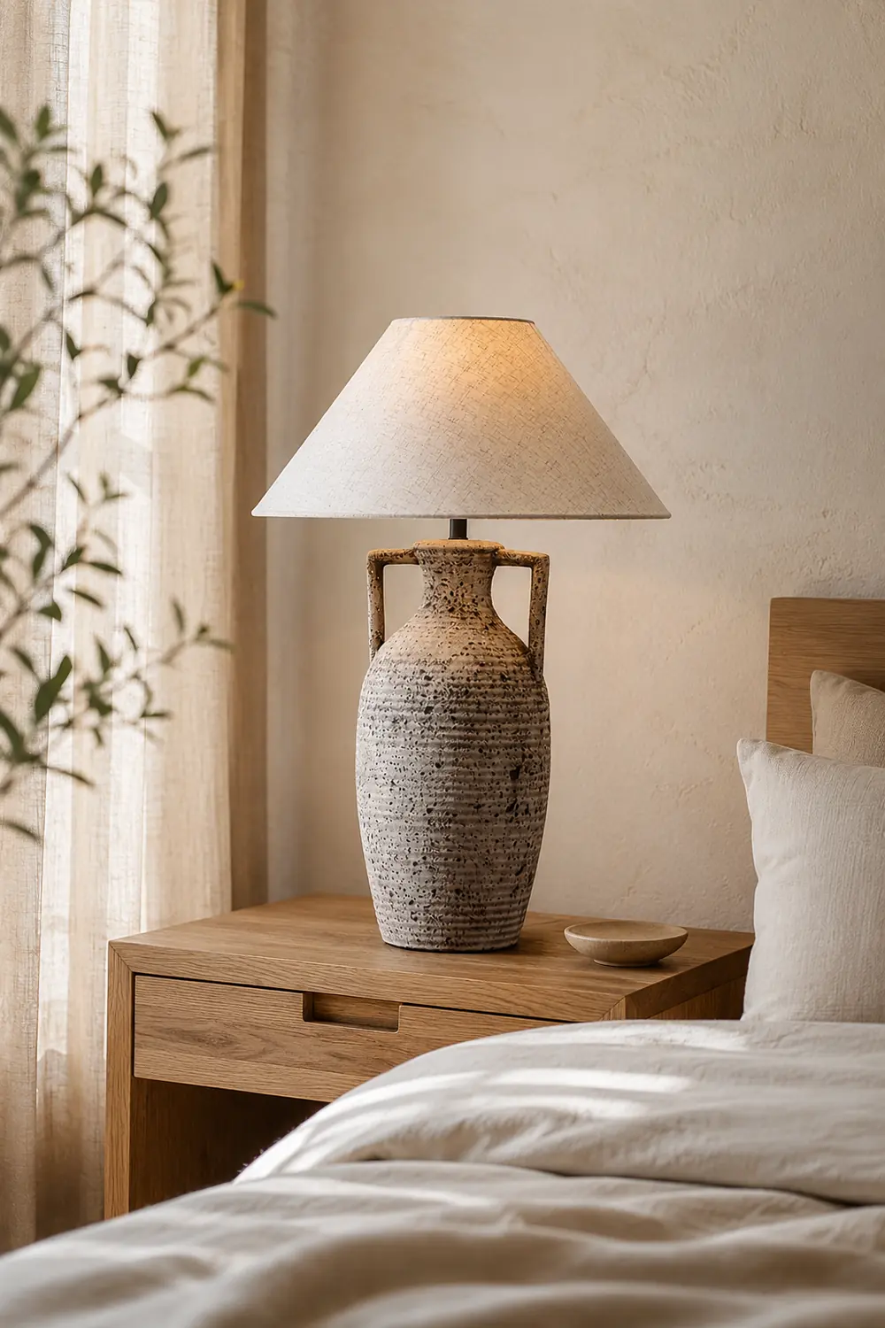 Speckled Ceramic Table Lamp - Lumpaz