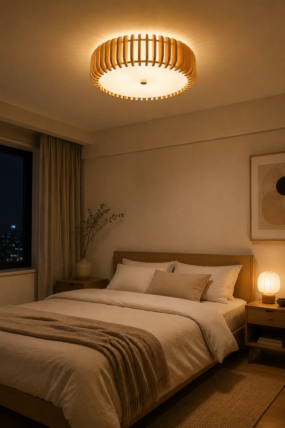 Wooden Drum Ceiling Lamp - Lumpaz