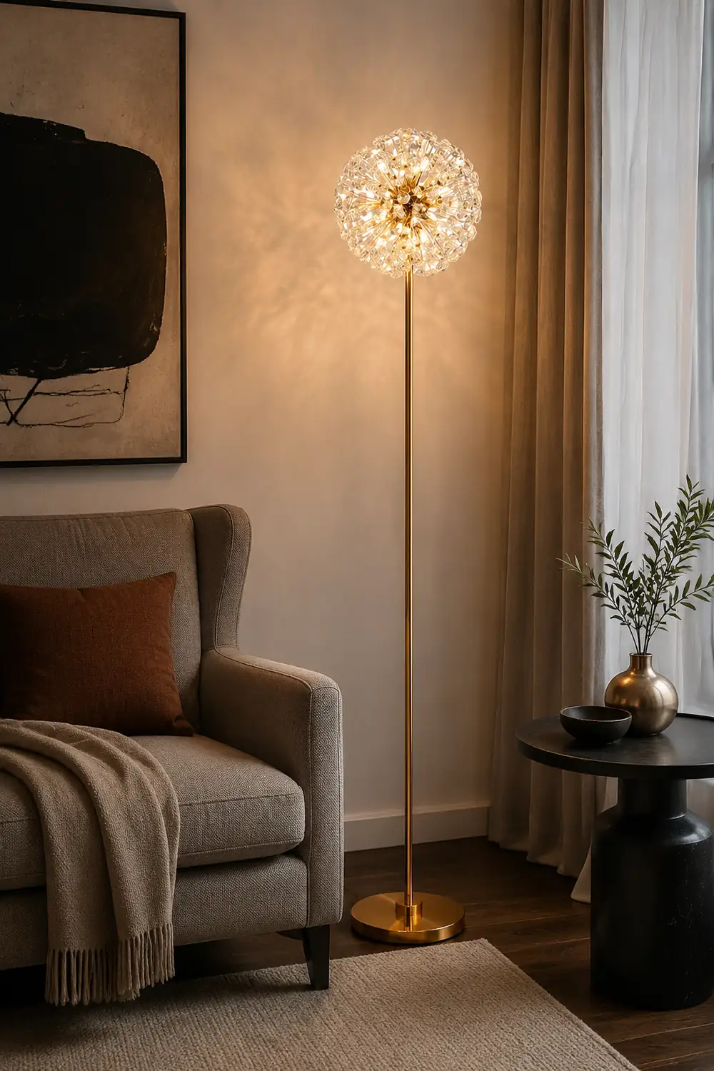 Crystal Dandelion Floor Lamp - Lumpaz