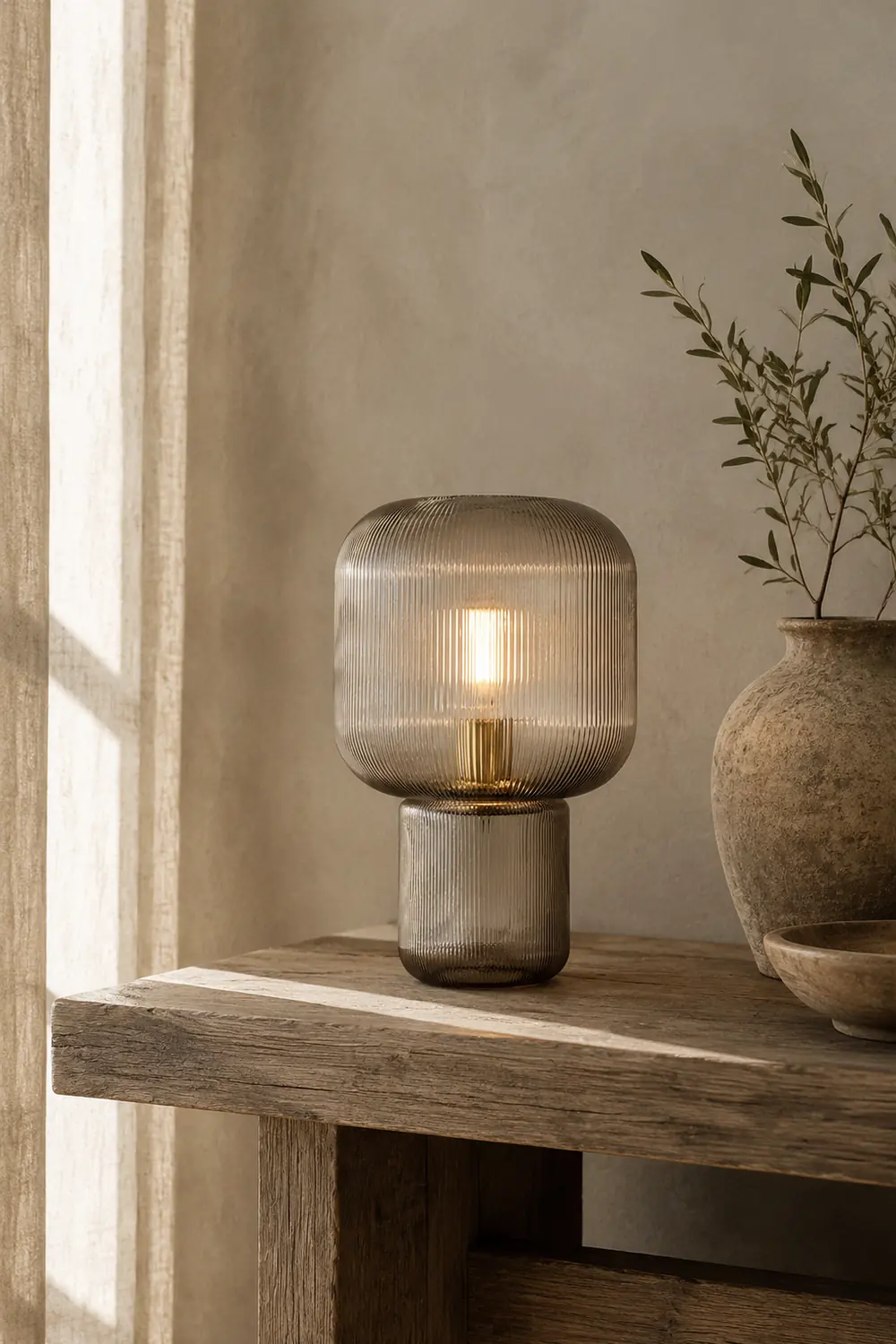 Oval Glass Table Lamp - Lumpaz