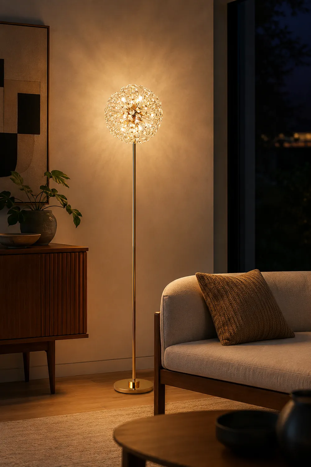 Crystal Dandelion Floor Lamp - Lumpaz