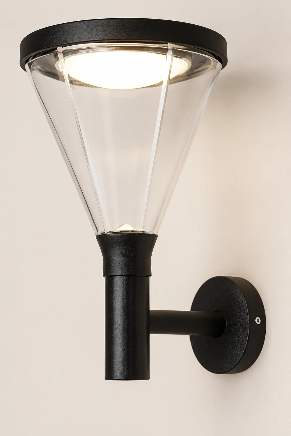 Waterproof Dimmable LED Black Modern Solar Outdoor Wall Lights Wall Lamp - Lumpaz