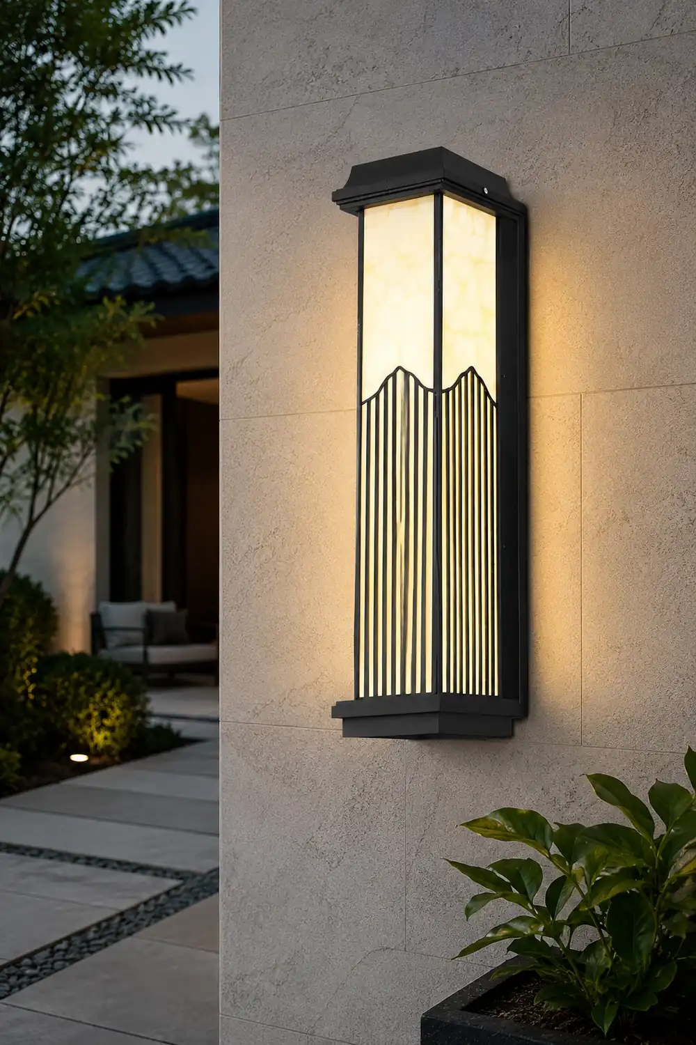 Waterproof Solar Powered Automatic Charging Outdoor Wall Lights with Remote - Lumpaz
