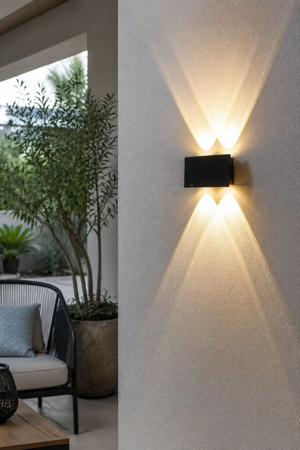 Rectangular Up and Down Light LED Waterproof Modern Wall Washer Lights - Lumpaz