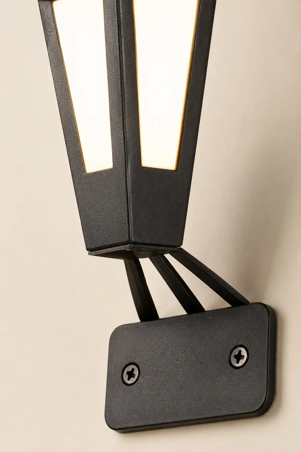 Waterproof Intelligent Metal LED Black Modern Solar Outdoor Wall Light - Lumpaz