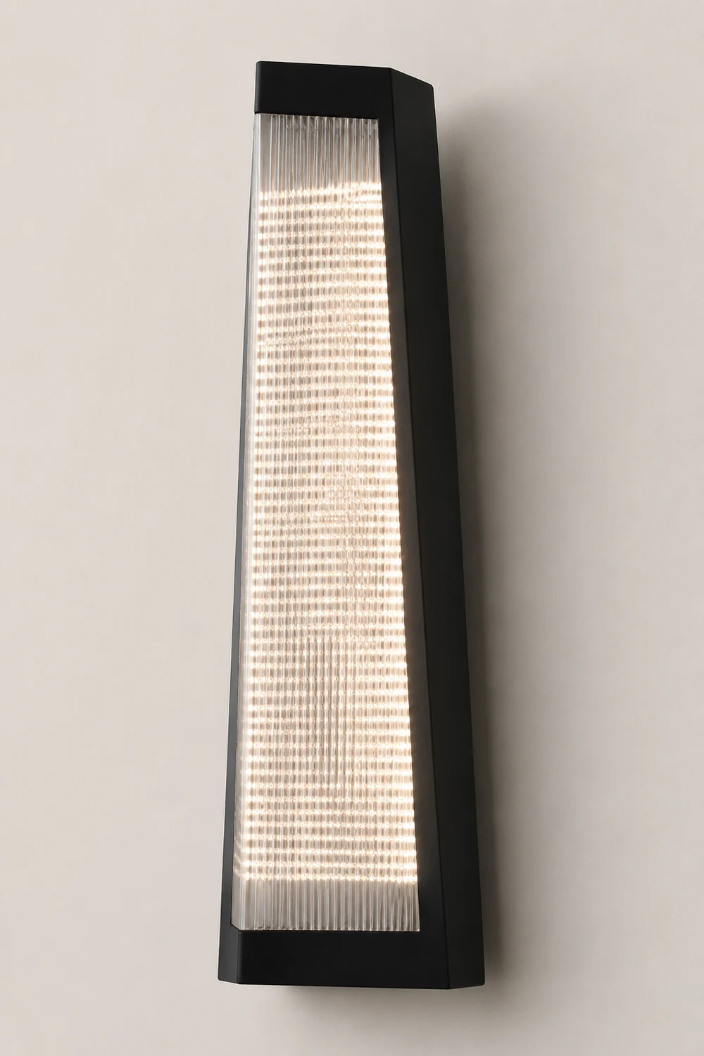 Striped Acrylic Waterproof LED Black Modern Outdoor Wall Lights Fixture - Lumpaz