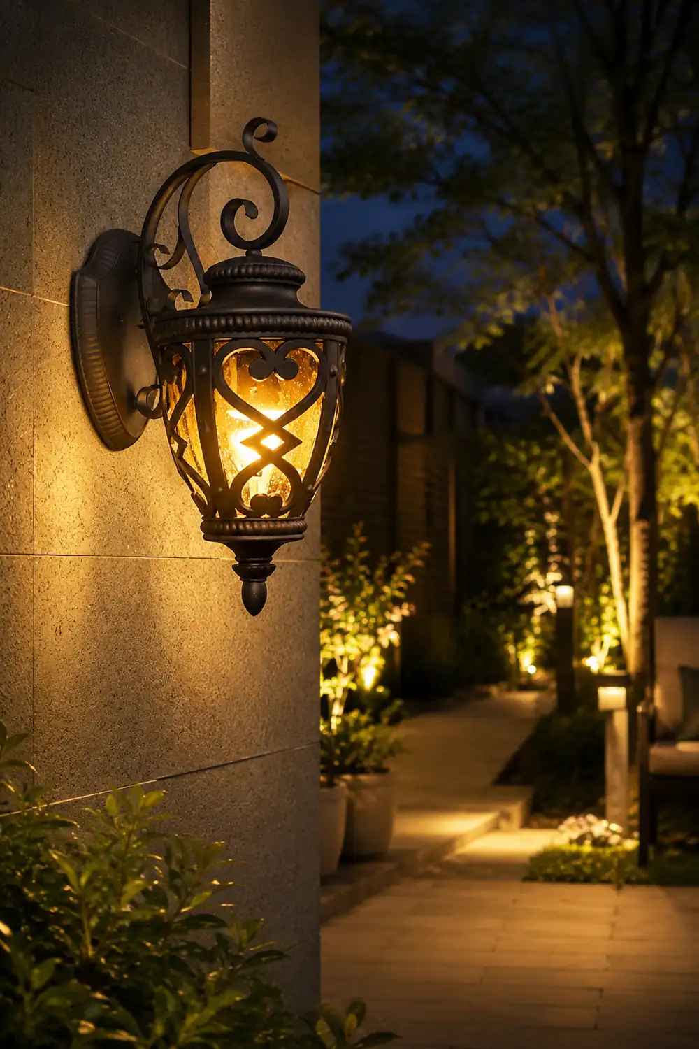 Retro Die-Casting Aluminum Waterproof American Outdoor Wall Light Fixture - Lumpaz