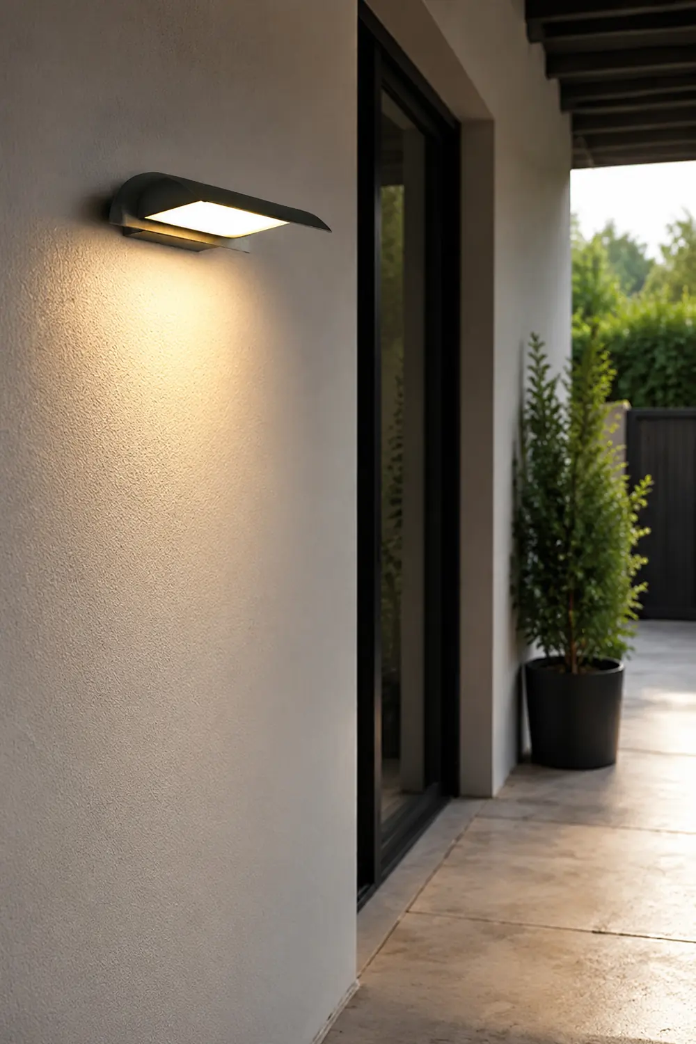 Curved Outdoor Waterproof LED Black Modern Minimalist Wall Lamp Exterior Lighting - Lumpaz