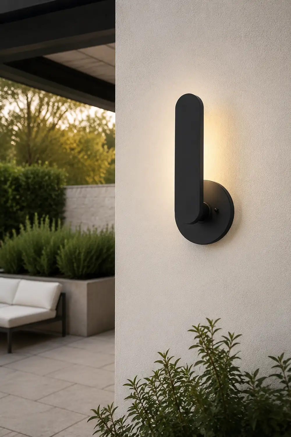 Strip Aluminum Waterproof LED 10W Black Modern Outdoor Wall Lighting - Lumpaz