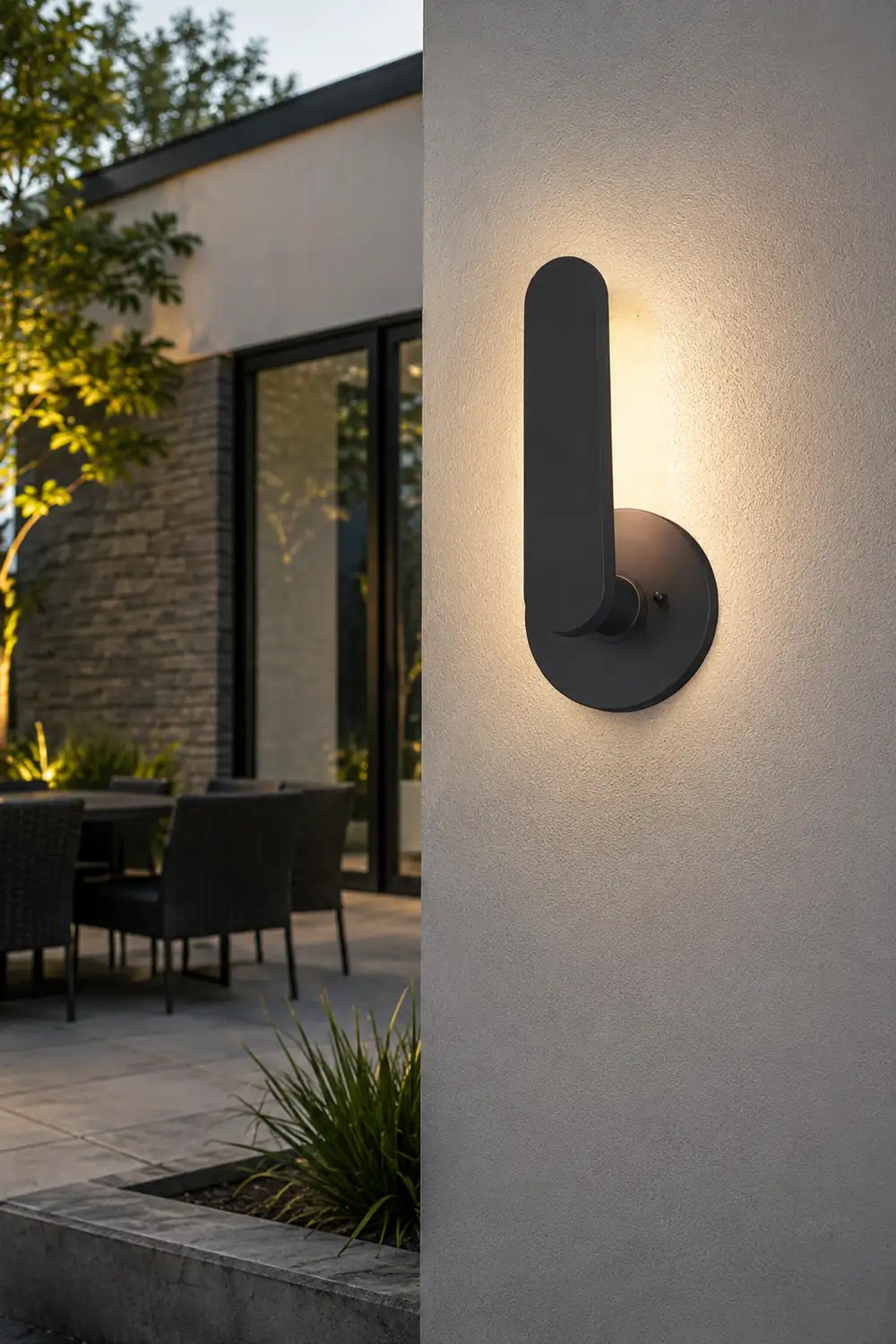 Strip Aluminum Waterproof LED 10W Black Modern Outdoor Wall Lighting - Lumpaz